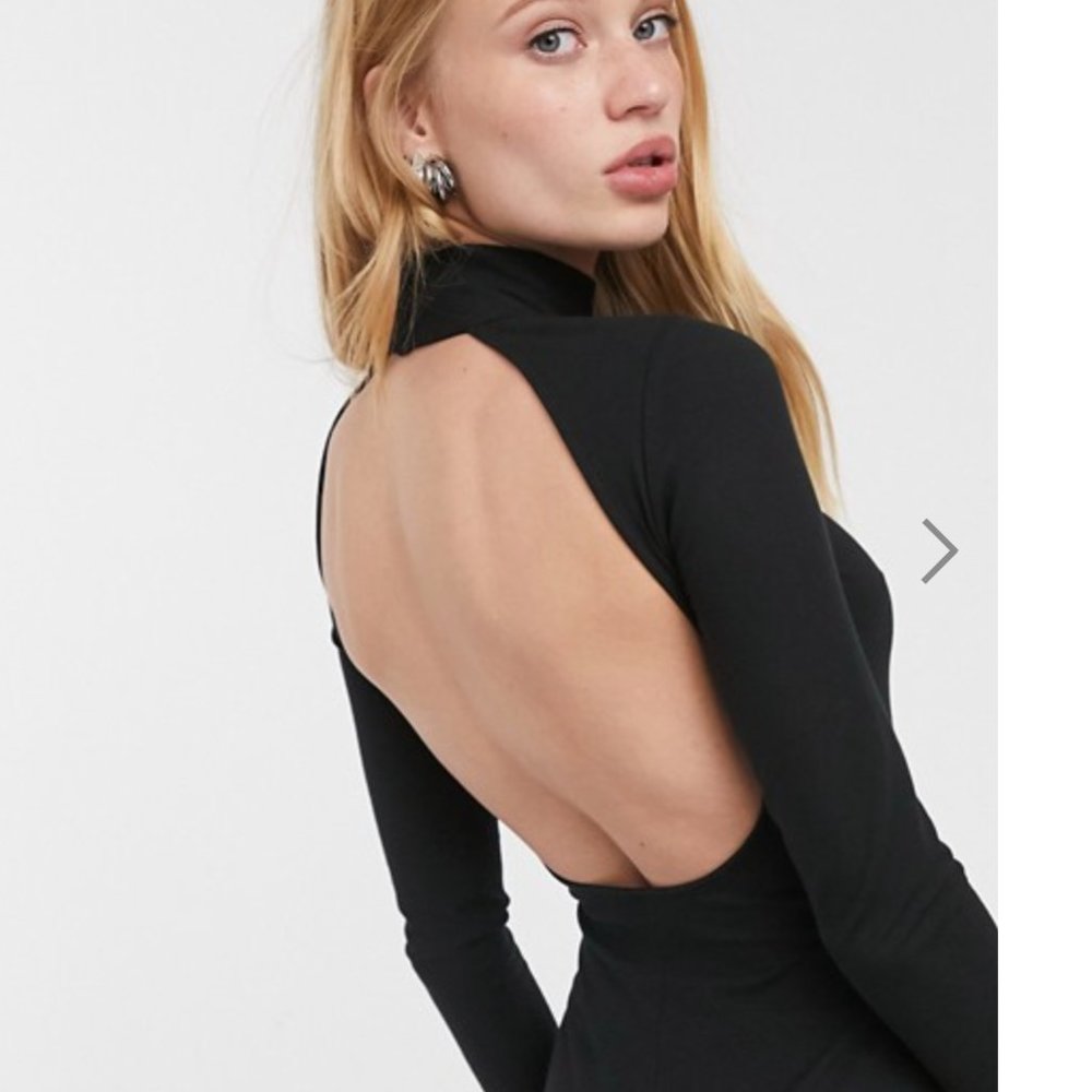 Other Stories backless turtleneck bodysuit NWOT